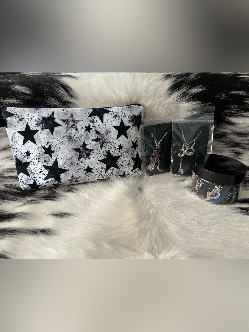 Night sky moon and stars jewelry jar bundle